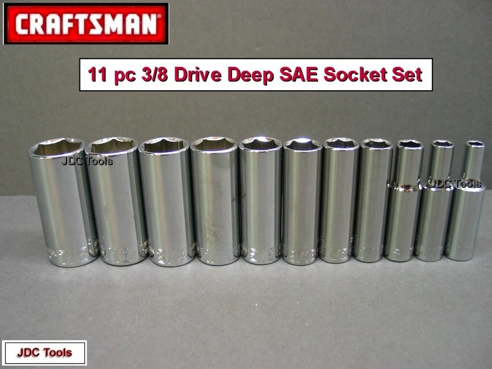 CRAFTSMAN HAND TOOLS 26pc Deep 3/8 SAE METRIC MM 6pt ratchet wrench socket set - Image 2 of 4