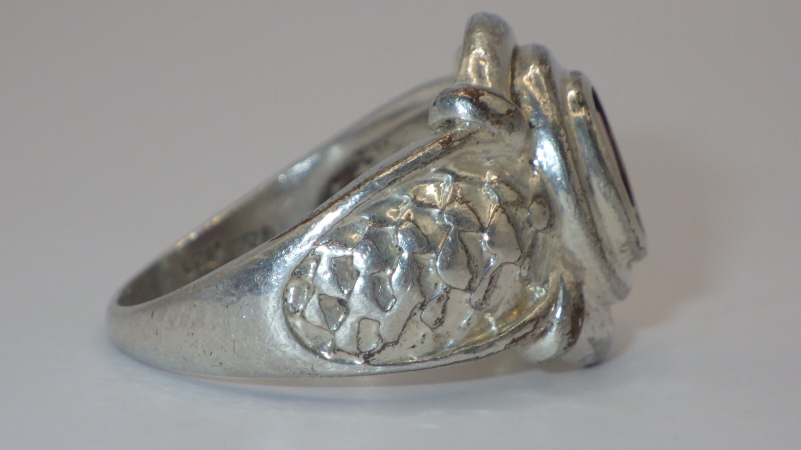 925 Sterling Silver with Red Ruby Colored Stone -… - image 5