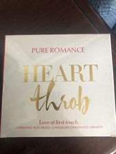 Pure Romance Heart Massager Heart Throb TWO 2 Vibrating Heat Packs NEW/SEALED 