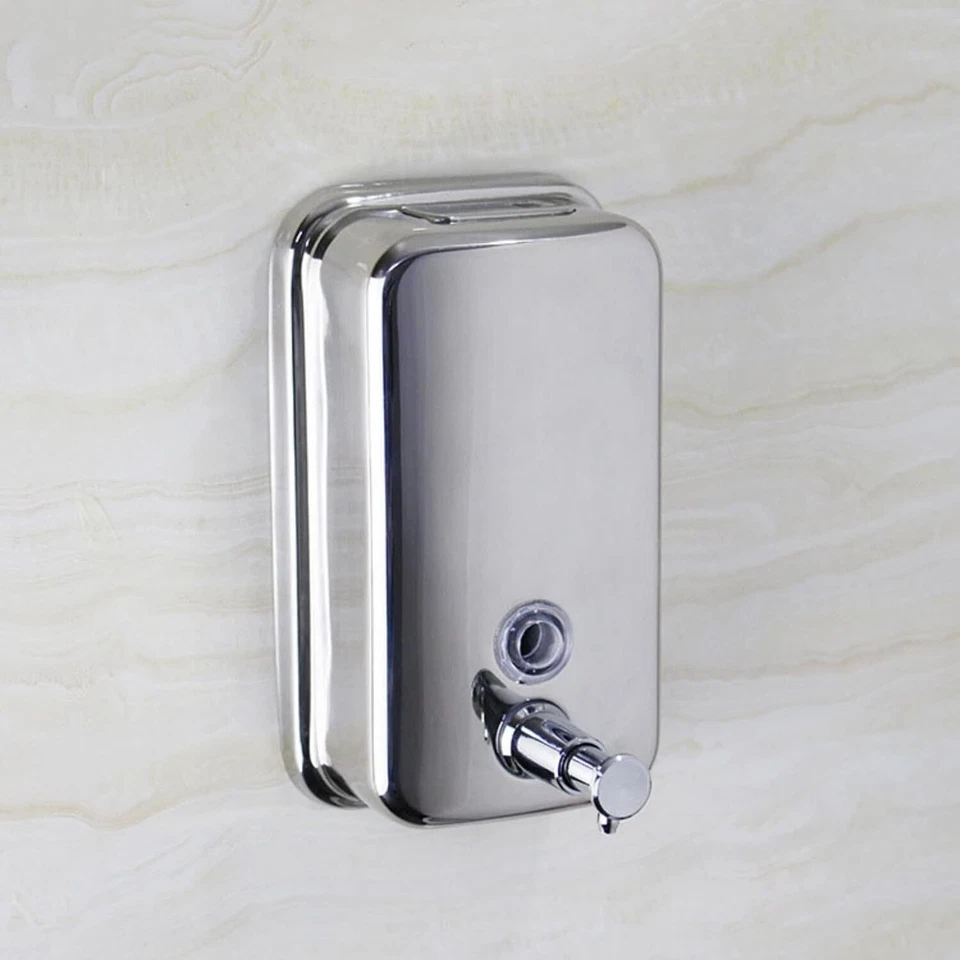 500ML Manual Wall-Mount 304 Stainless Steel Hand Liquid Soap Gel Dispenser - Image 3 of 4
