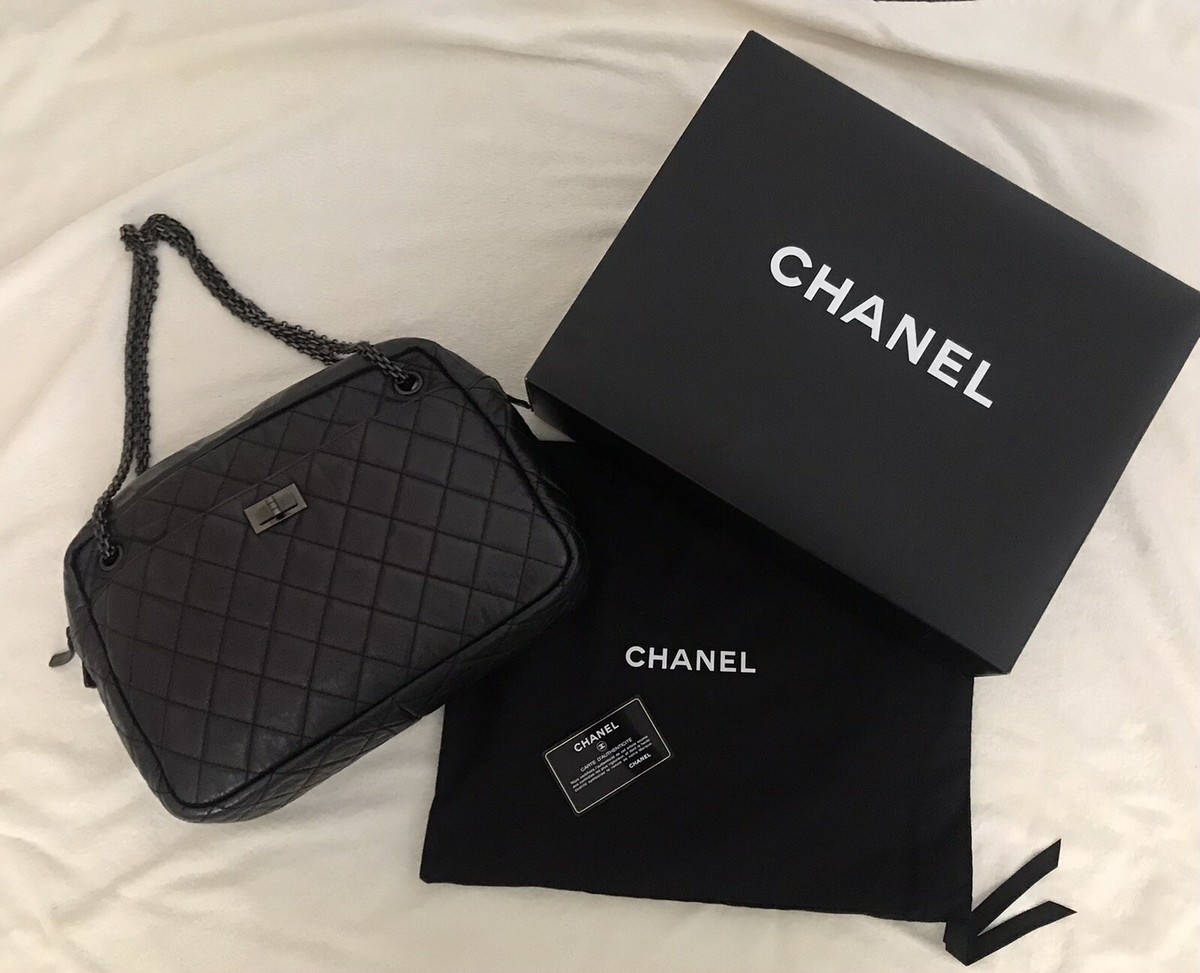 Chanel Camera Bag Large Black Reissue Quilted Aged Calfskin | eBay