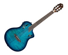 Ortega Guitars Rtpdlx-fma Tourplayer Thinline A/e Nylon - Blue Burst Used