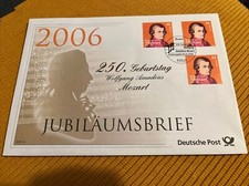 Jubiläumsbrief Deutsche Post - 250. Geburtstag Mozart 2006