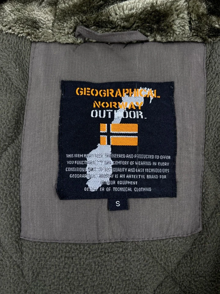 Geographical Norway Hooded Parka Jacket Coat Men's SIZE S - Image 4 of 4