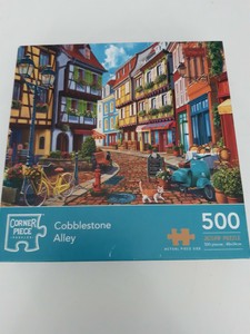 Corner Piece 500 Piece Jigsaw Puzzles Cobblestone Alley Ebay