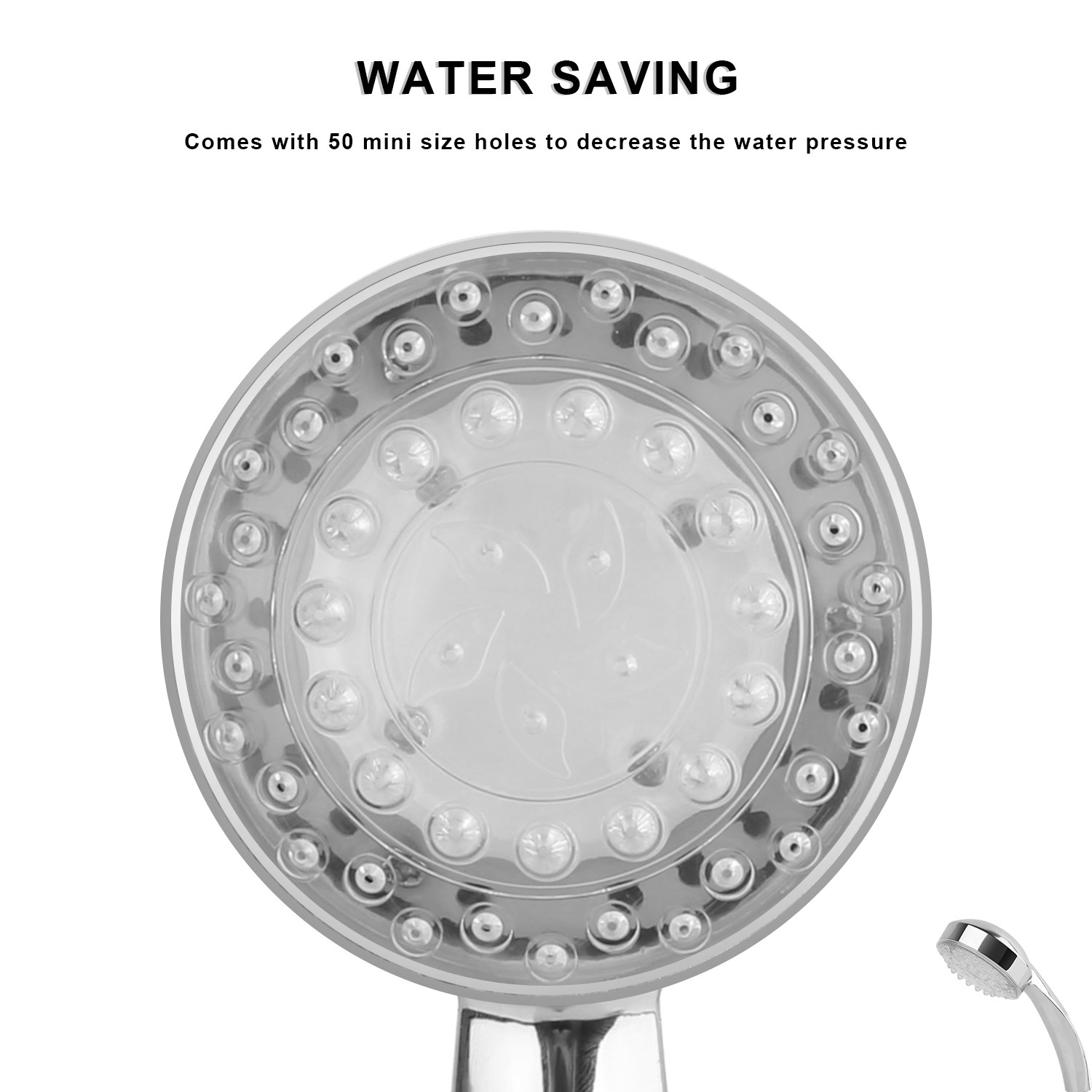 Colorful Home Bathroom LED Shower Head 7 Color Auto Changing Water Glow ...