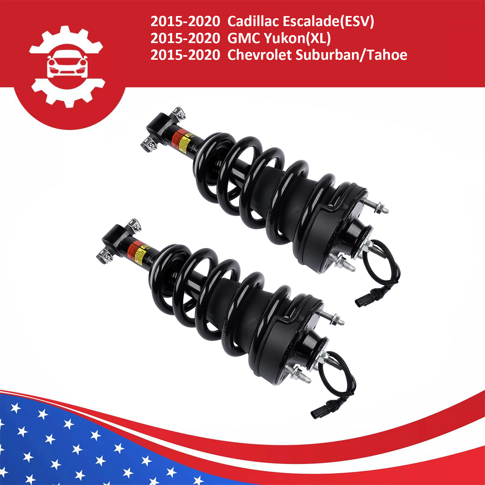 2PCS Front Shock Absorber Strut Assys for 15-20 Tahoe Suburban Yukon Sierra 1500