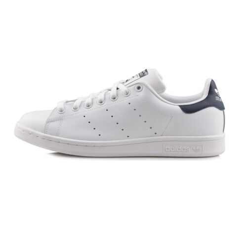 Scarpe Adidas Stan Smith da Uomo Sneaker Sportive Classic Tennis Bianco Navy Blu - Foto 1 di 5