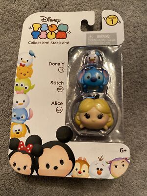 Disney Tsum Tsum pack Series Donald 113 Stitch 165 Alice 136 NEW