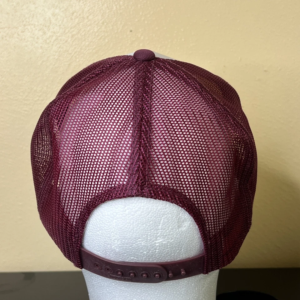 Vintage Trucker Hat Asp Forwarding Ink One Size Adjustable Maroon - Image 4 of 4