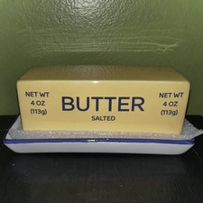 DWELL STUDIO Stick of Salted Butter Lidded Ceramic Butter Dish 3x7&rdquo;