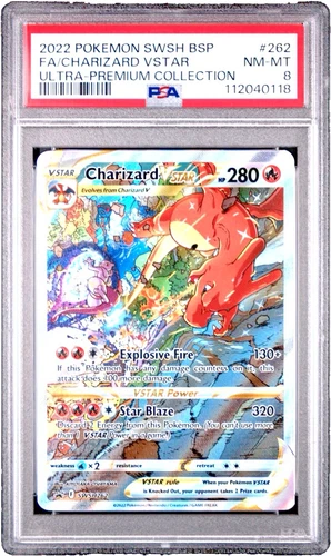 Pokémon TCG Charizard VSTAR SWSH262 Holo Black Star Promo PSA 8
