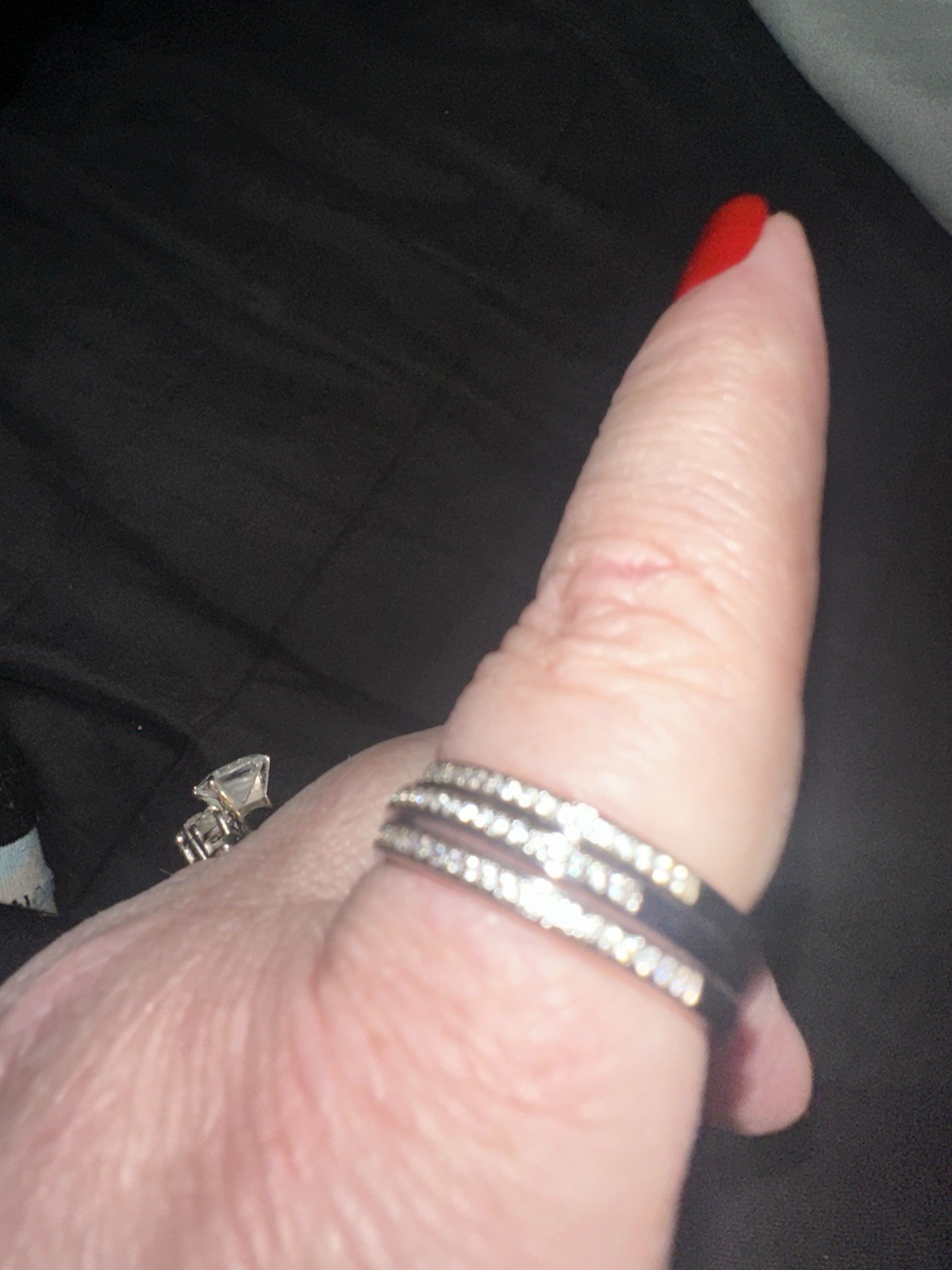 Sterling Silver Stackable Rings With Crystals - image 3