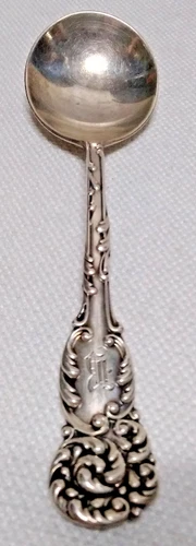 STERLING SILVER La Reine by Reed and Barton  Soup Spoon 5 3/4" Monogramed - 1894