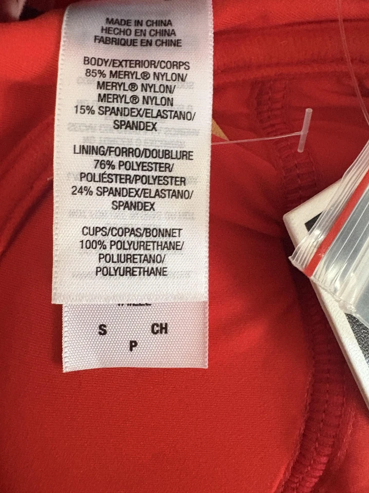 Vestido de baño Juicy Couture para mujer pequeño rojo cadena correa volantes falda una pieza nuevo con etiquetas Foto 4 de 4