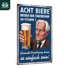 German Vintage Acht Biere Decken Den Tagesbedarf Tin Metal Signs Home Decor Wall