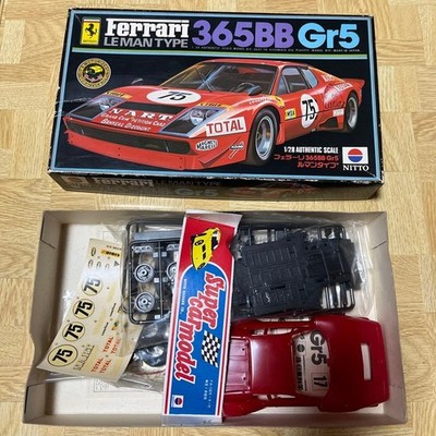 Nitto 1/28 Ferrari 365 BB Gr.5 Vintage Model Kit Ungebaut Japan Selten