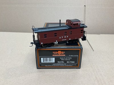 MTH HO SCALE CABOOSE CAR WAGON STEEL LONG CABOOSE SANTE FE BROWN NICE!