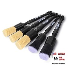 5pcs Car Detailing Brushes Set, Boars Hair Auto Car Detail Brush Kit No 1