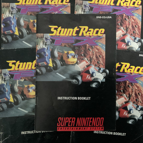 Stunt Race FX SNES Super Nintendo Instruction Manual Only