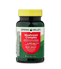 H4U Spring Valley Mushroom Complex Dietary Supplement 6,200mg 30 Vegetarian Cap