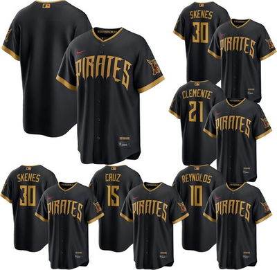 #ad Men#x27;s Pittsburgh Pirates Black 2026 City Connect Stadium Stitched $69.95