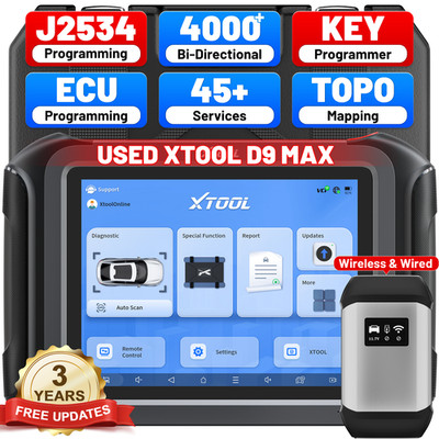 XTOOL D9 MAX J2534 ECU Programming Bi-Directional Scanner Key IMMO Programmer