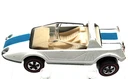 1969 Hot Wheels Vintage Redline 1969 White Jack Rabbit Rare Blue Stripe !!