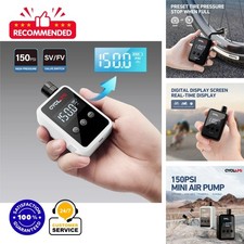 CYCLAMI 150PSI Portable Bike Pump Electric Air Compressor, Rechargeable Mini