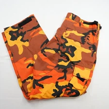 Rothco BDU Men’s 37x30 Orange Black Camo Combat Military Pants Hunting Cargo Pnt