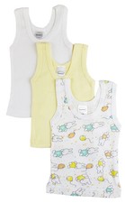 Bambini Baby Girls Printed Cotton Tank Tops 3 Pack