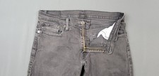 Levis 514 Jeans Mens 33x30 Black Light Wash Straight Leg Slim Fit Washed Out