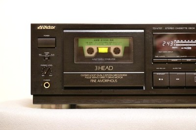 ビクター　ステレオカセットデッキ　TD-V707 Victor TD-V707 Cassette Deck ThreeHead DualCapstan Amorphous Head