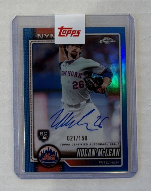 2026 Topps Chrome Nolan McLean True Blue RC Refractor Auto /150 #RA-NM