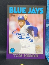 Tom Henke FFA-THE 2020 Topps Fan Favorite Autograph [Purple] /150 MLB Blue Jays