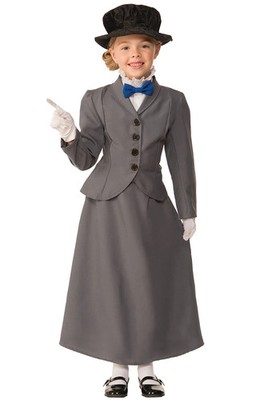 English Nanny Mary Poppins Child Costume (Large)
