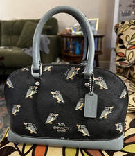 Coach Owl Animal Print Small Satchel Top Hand...