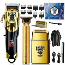 Professional Hair Clippers for Men, Cordless Barber Clippers and Trimmer Set