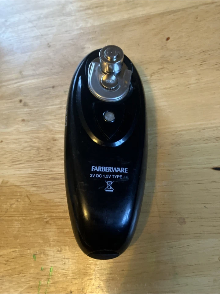 Farberware Abridor de latas manual a batería Negro 2AA Baterías Foto 2 de 4