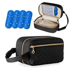 Breastmilk Cooler Bag with 4 Ice Packs -Breastmilk Cooler Travel Bag Organizer w