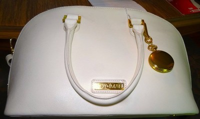 PURSE- Joy & Iman Luxe Genuine Leather Satchel w/Pocket Watch & Crossbody strap