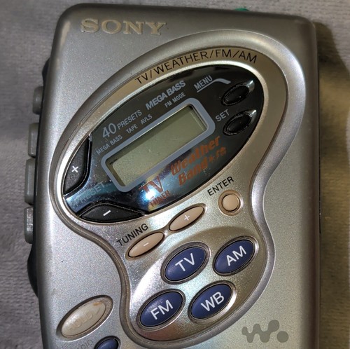 Sony Walkman WM-FX281 Portable Cassette Player wearger band TV/Weather/FM/AM