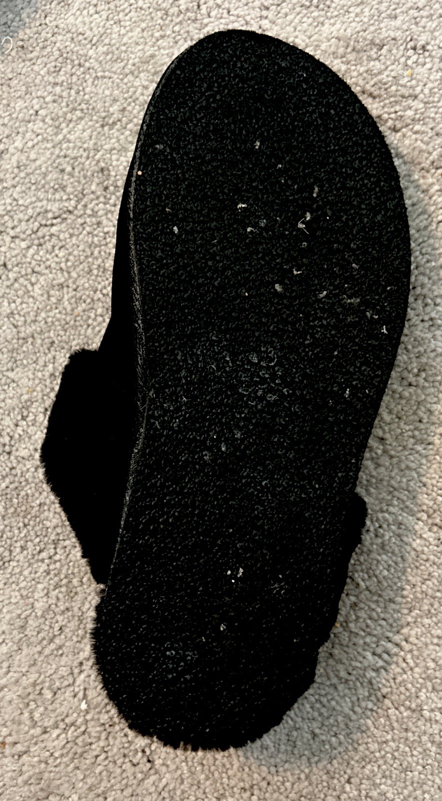 PANTOFOLA D’ORO Betsy Johnson Ciabatta Pantofola in Velluto Nero Ciglia 7 7 5 Accogliente Suola in Gomma Imbottita