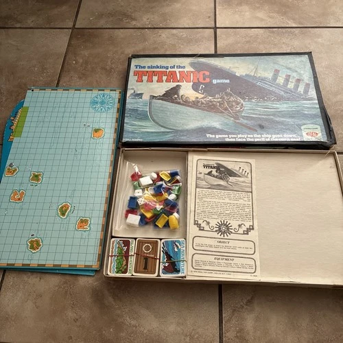 Vintage 1976 Ideal Games The Sinking Of The Titanic Board Game Complete