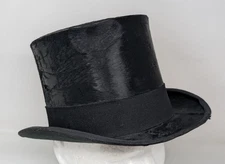 Antique Top Hat Chestergate Size 7 / 56 Medium Vintage Men's Silk