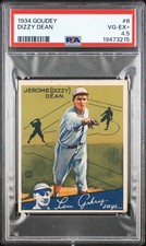 1934 Goudey #6 Dizzy Dean PSA 4.5 VG-EX+ New Label