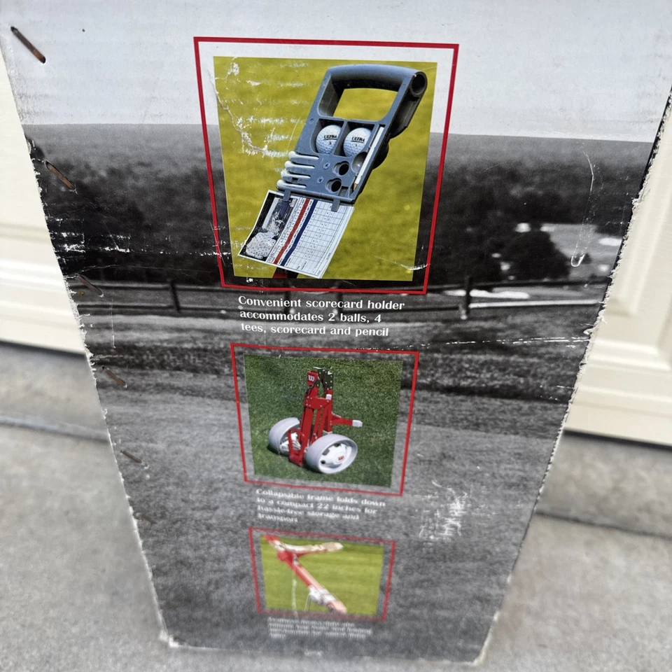 Wilson Push Pull Collapsible Folding Golf Cart Caddy Stow-A-Cart W361 VTG 1997 - Image 4 of 4