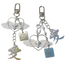 Trendy Crosses and Bowknot Keychain Charm for Personalize Fashion Accessories