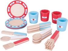 Role Play Dinner Service Tea Set - Kids Tea Set with Toddler Cutlery , Toy Kitch