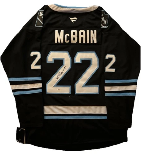 Jack McBain Signed Jersey Utah Mammoth Hockey Club Autographed PSA COA